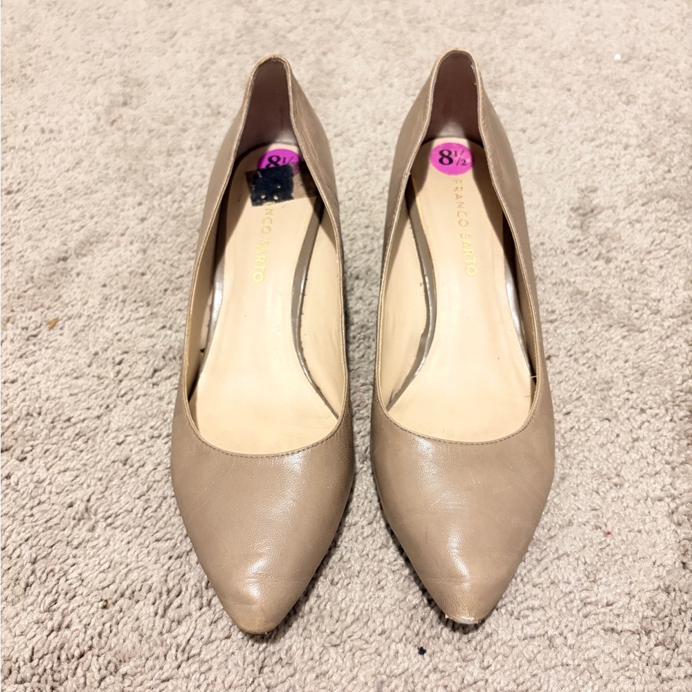 Franco Sarto Beige Wedges